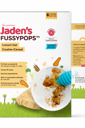 Jaden's fussypops Instant cookie cereal