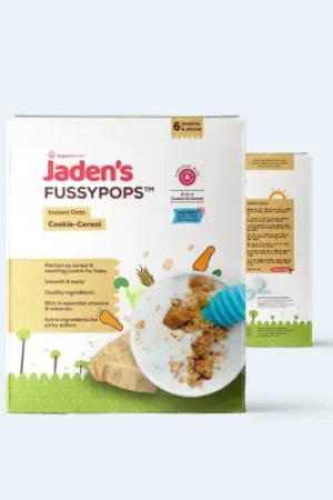 Jaden's fussypops Instant cookie cereal